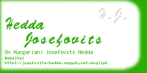 hedda josefovits business card